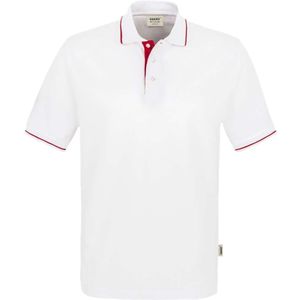 HAKRO 803 Comfort Fit Polo shirt Korte mouw wit/rood