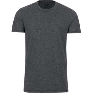 TRIGEMA Slim Fit T-Shirt ronde hals antraciet, Melange