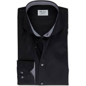 Stenströms Overhemd zwart, Effen