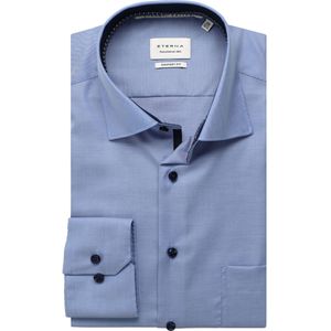 ETERNA Overhemd blauw, Effen