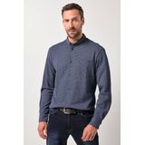 JP1880 Overhemd donkerblauw, Bedrukt