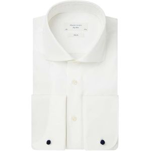 Profuomo Originale Slim Fit Overhemd gebroken wit, Effen