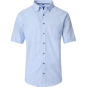 Casa Moda Linnen Overhemd blauw, Effen