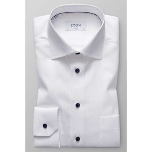 ETON Classic Fit Overhemd wit, Effen