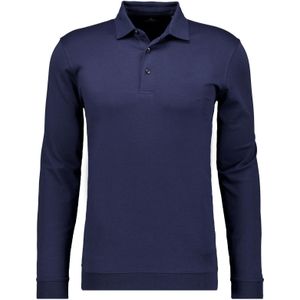 RAGMAN Poloshirt lange mouw donkerblauw, Effen