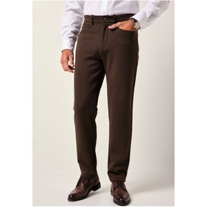 JP1880 Broek donkerbruin, Effen
