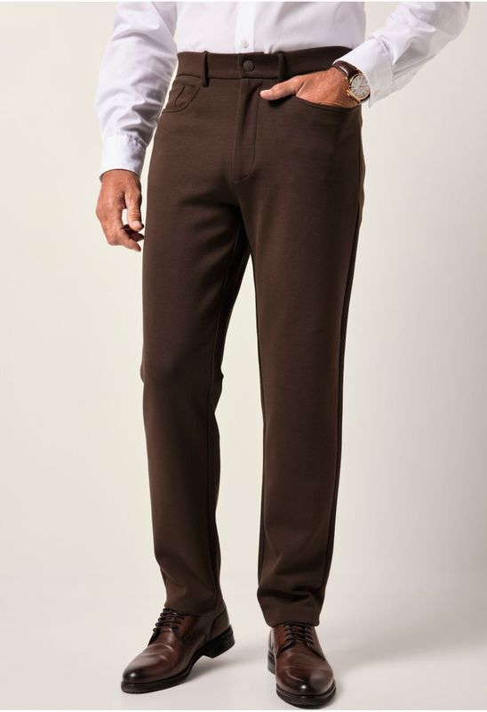 JP1880 Broek donkerbruin, Effen