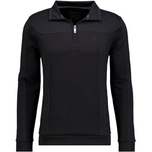 RAGMAN Sweatshirt Staande kraagzwart, Gestructureerd