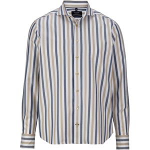 OLYMP SIGNATURE Soft Business Overhemd caramel, Gestreept