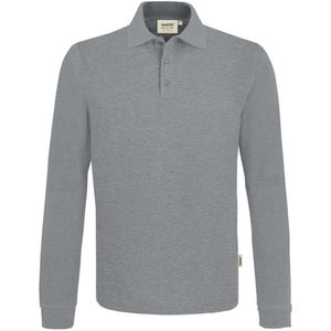 HAKRO 815 Poloshirt lange mouw grijs, Melange