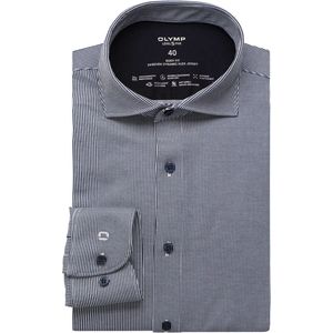 OLYMP Level Five 24/Seven Body Fit Jersey shirt marine, Gestreept
