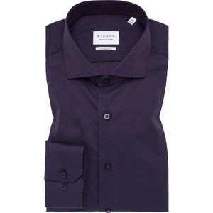 ETERNA Overhemd donkerblauw, Gestructureerd