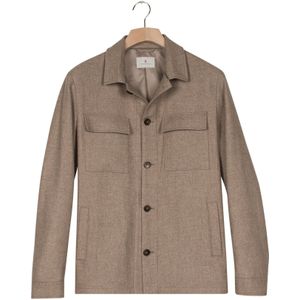 Thomas Maine Overshirt beige, Effen