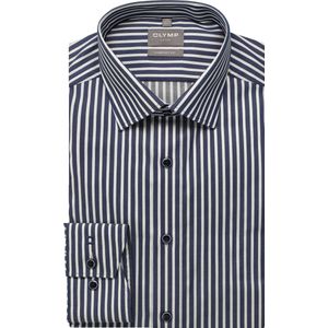 OLYMP Luxor Overhemd marine, Gestreept