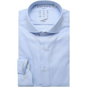 ETERNA Performance Overhemd middenblauw, Gestructureerd