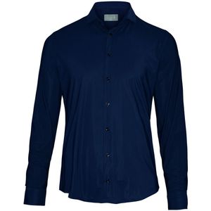 fakts Performance Overhemd donkerblauw, Effen