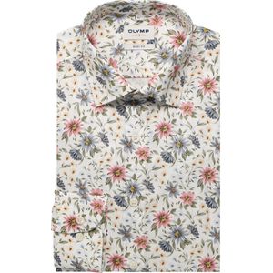 OLYMP Level Five Overhemd wit, Bloemen