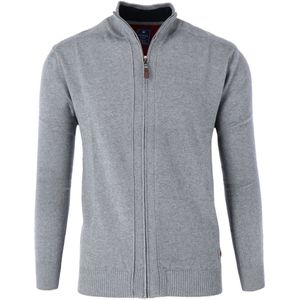 Redmond Regular Fit Cardigan grijs, Effen