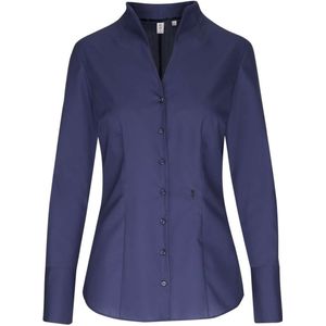 Seidensticker Slim Fit Dames Overhemd marine, Effen