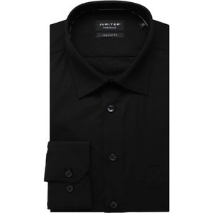 Jupiter Overhemd zwart, Effen