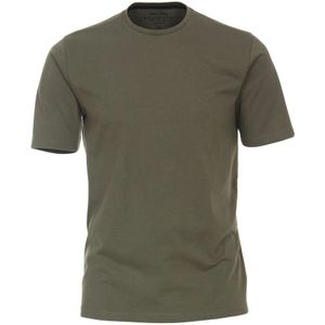 Redmond Casual T-Shirt ronde hals olijf, Effen