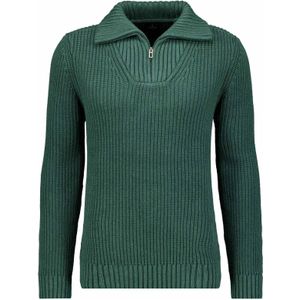 RAGMAN - Pullovers - Donkergroen - Trui met Ronde Hals - 100% Katoen