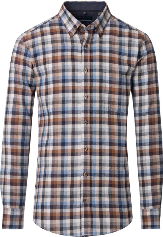 Casa Moda Overhemd antraciet, Ruit