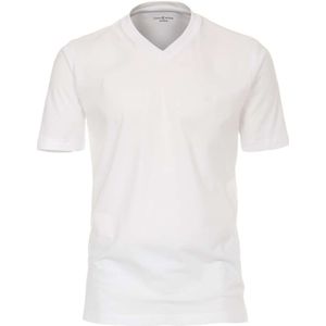 Casa Moda T-Shirt V-hals Dubbel pak wit, Effen