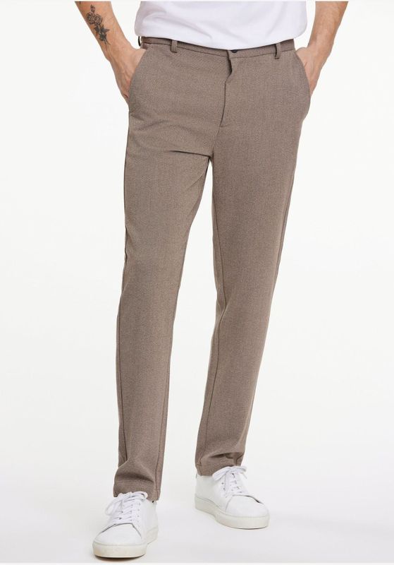 Lindbergh - Stoffen Herenbroek - Materiaalmix - Recht Model - Achterzakken