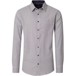 Casa Moda Overhemd rood/blauw, Bedrukt