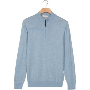 Thomas Maine Trui ritssluitinglichtblauw, Effen