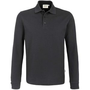 HAKRO Poloshirt lange mouw koolstofgrijs, Effen
