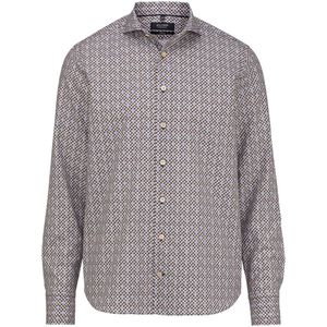 OLYMP SIGNATURE Soft Business Overhemd nachtblauw, Bedrukt