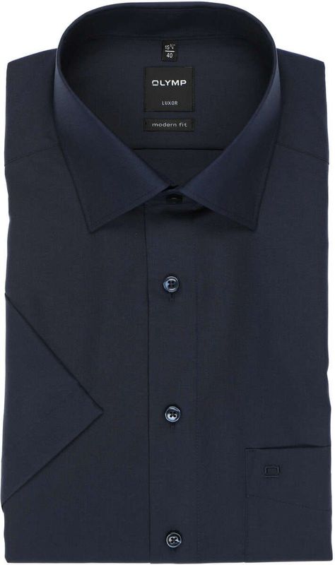 OLYMP Luxor Overhemd Korte mouw marine