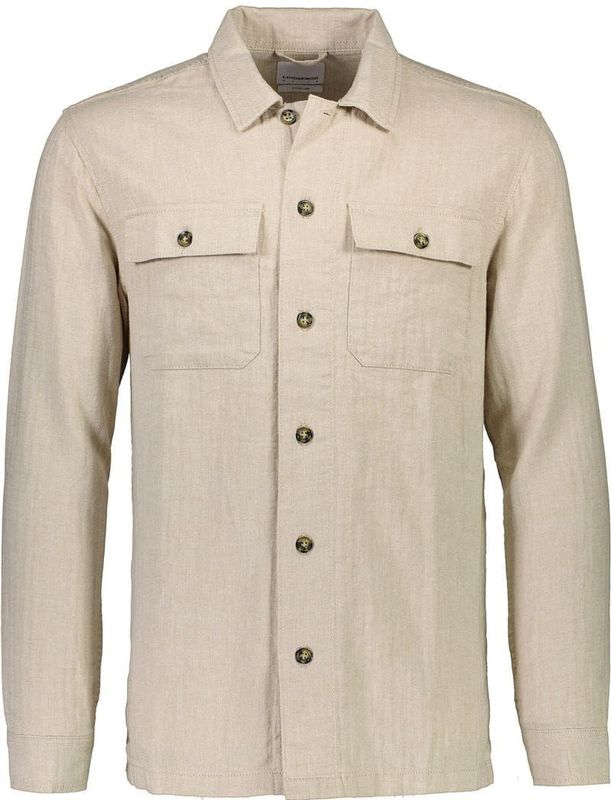 Lindbergh - Overhemd - Greige - Comfort Fit - Lange Mouw