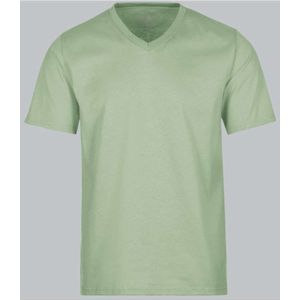TRIGEMA Regular Fit T-Shirt V-hals groen, Effen