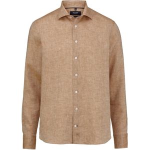 OLYMP SIGNATURE Soft Business Linnen Overhemd natuurlijk, Faux-uni