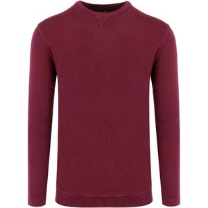 Marvelis Casual Modern Fit Sweatshirt ronde hals bordeaux, Gestructureerd