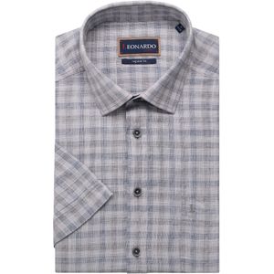 Leonardo by Jupiter Casual Overhemd Korte mouw middenblauw