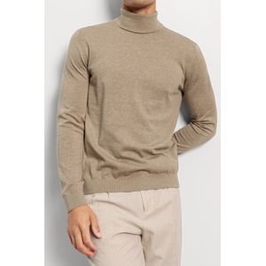 OLYMP Casual Regular Fit Coltrui kameel, Effen