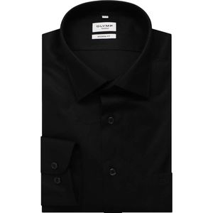 OLYMP Tendenz Overhemd zwart, Effen