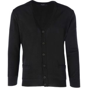 MAERZ Superwash Cardigan zwart, Effen