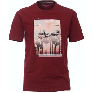 Casa Moda Casual T-Shirt ronde hals rood, Effen