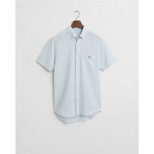 GANT Linnen Overhemd lichtblauw, Gestreept