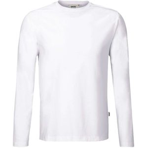 HAKRO 279 Longsleeve wit, Effen