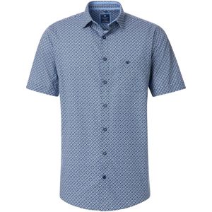 Redmond Casual Overhemd Korte mouw blauw