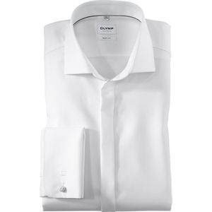 OLYMP Level Five Gala shirt wit, Effen