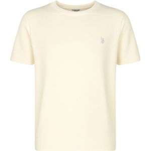 U.S. Polo Assn. T-Shirt ronde hals wit, Effen