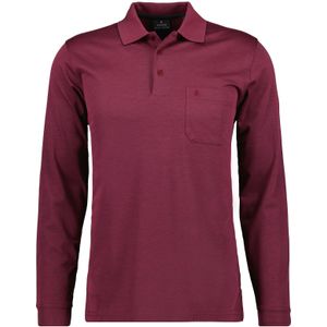 RAGMAN - Poloshirt - Terra Rood - Lange Mouw - Effen