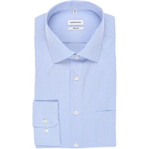 Seidensticker Regular Fit Overhemd blauw/wit, Ruit